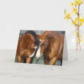 ボブラングリシュ | 2頭の馬 カード (黄色い花)