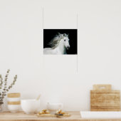 ボブラングリシュ | Gray Andalucian Stallionヘッドショット ポスター (キッチン)