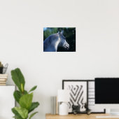 ボブラングリシュ | Gray Trakehner Stallionヘッドショット ポスター (ホームオフィス)