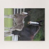 ボブラングリシュ | Shire Horse MareとFoal Standing ジグソーパズル (横)