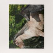 ボブラングリシュ | Welsh Pony MareとFoalヘッドショット ジグソーパズル (縦)