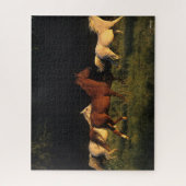 ボブラングリススリーアラブランニングス夕べ光 ジグソーパズル (縦)