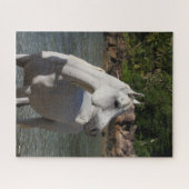 ボブラングリッシュアラブマーレウォーターヘッドショットに立つ ジグソーパズル (横)