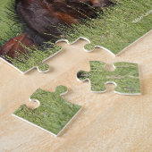 ボブラングリッシュクォーターホースマーレアンドフォールスタンディング ジグソーパズル (側面)