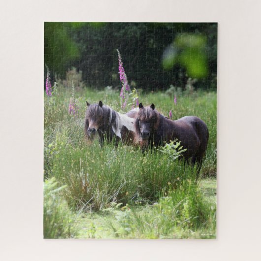 ボブラングリッシュツーシェトランドポニーズスタンドアップ ジグソーパズル (縦)