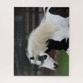 ボブラングリッシュブラックアンドホワイトジプシーヴァンナーヘッドショット ジグソーパズル (縦)