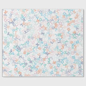 ボブルおもしろいマンガ文字のパターン ラッピングペーパー (フラット)