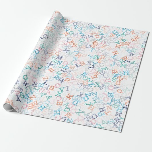 ボブルおもしろいマンガ文字のパターン ラッピングペーパー (アンロールド)