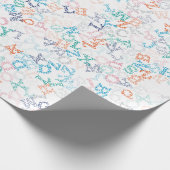 ボブルおもしろいマンガ文字のパターン ラッピングペーパー (角)