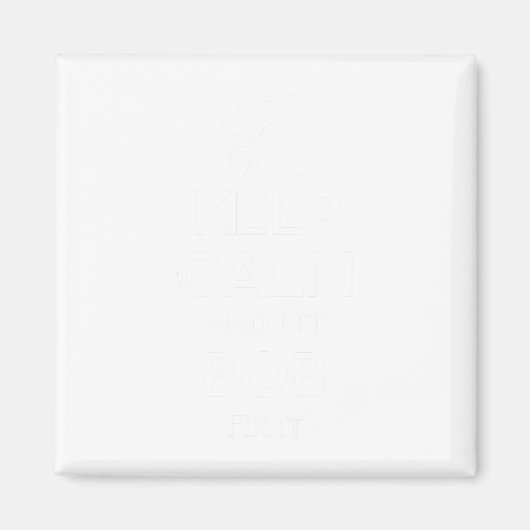ボブ修正引用文おもしろい誕生日名パーソナライズされたGif マグネット (正面)