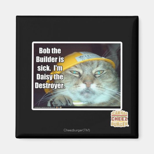 ボブ建築士は病気だ マグネット (正面)