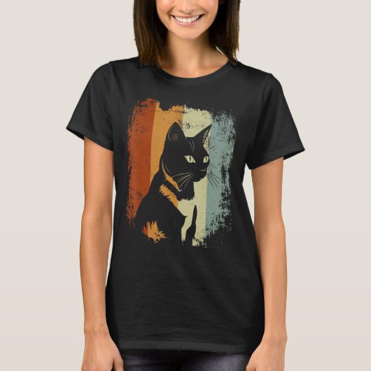 ボブ日本のテールキャットレトロスタイル Tシャツ (正面)