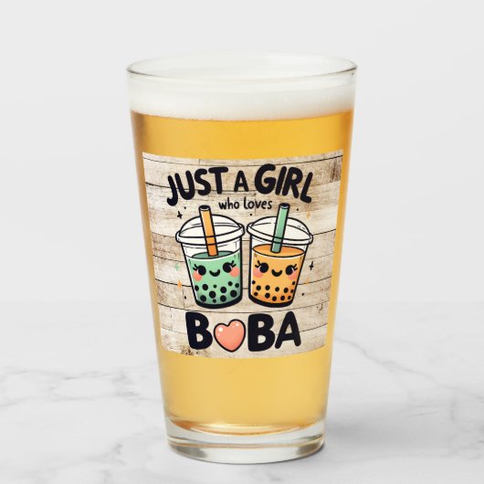 ボブ杯を愛する女パーソナライズされたの子 タンブラーグラス (ドリンク正面)