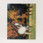 ボブ・ラングリシュ2人のアラブ人が一緒に野原に立って ジグソーパズル (縦)