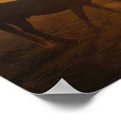 ボブ・ラングリシュ2人のアラブ人が日の出に霧の中に立って ポスター (角)