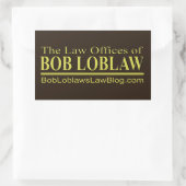 ボブ・ロボロー法律事務所 長方形シール (バッグ)