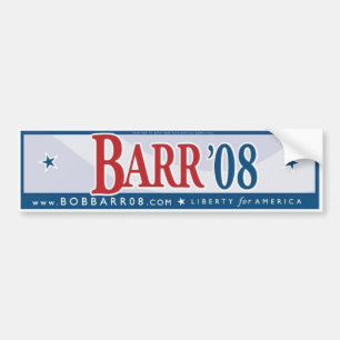 ボブBarr 08 バンパーステッカー