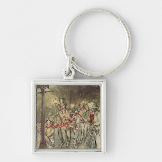 ボブCratchitはCornhillのスライドをたどって行きました キーホルダー (正面)