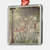 ボブCratchitはCornhillのスライドをたどって行きました メタルオーナメント (左)