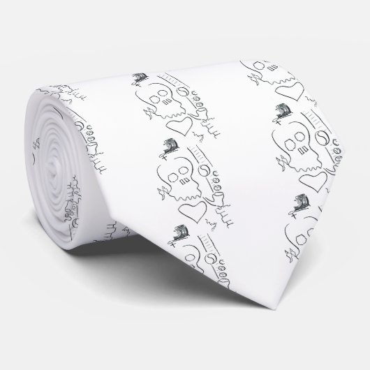 ボブDobbsのスカル ネクタイ (ロール)