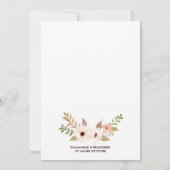 ボヘお洒落ミアンフローラリースブライダルシャワー 招待状 (裏面)