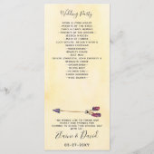 ボヘお洒落ミアン無料スピリットウェディングプログラム プログラム (裏面)