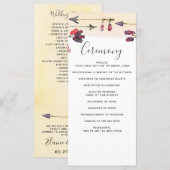 ボヘお洒落ミアン無料スピリットウェディングプログラム プログラム (正面/裏面)