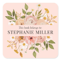 ボヘかわいらしミアンフローラ名マザーズ日蔵書票