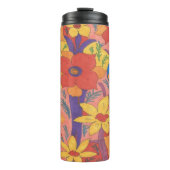 ボヘはっきりしたミアンオレンジガーデンプリント  タンブラー (正面)