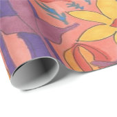 ボヘはっきりしたミアンオレンジガーデンプリント ラッピングペーパー (ロールコーナー)