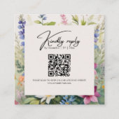 ボヘはっきりしたミアンユニークワイルドフラワー エンクロージャーカード (正面)