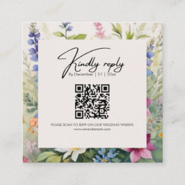 ボヘはっきりしたミアンユニークワイルドフラワー エンクロージャーカード