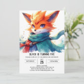 ボヘよくはしゃぐミアンキツネ誕生日 招待状 (スタンド正面)