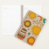 ボヘよくはしゃぐミアン型手描き太陽、月面 プランナー手帳 (ディスプレー)