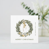 ボヘエレガントミアンクリスマスパインリースグリーティング シーズンカード (スタンド正面)
