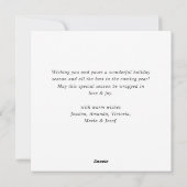 ボヘエレガントミアンクリスマスパインリースグリーティング シーズンカード (裏面)