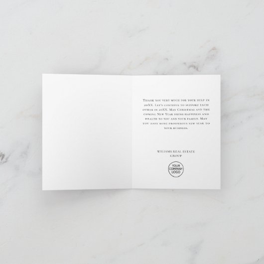 ボヘエレガントミアンクリスマスパインリース会社 サンキューカード (内部)