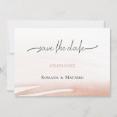 ボヘエレガントミアンコーラルテラコッタ結婚ズ セーブザデート (正面)