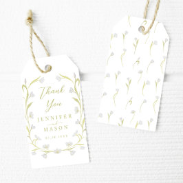 ボヘエレガントミアンチューリップフローラ結婚ズサンキュー ギフトタグ