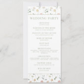 ボヘエレガントミアンパステルフローラ結婚式 プログラム (裏面)