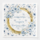 ボヘエレガントミアンパステルブルー金ゴールドグリッター結婚ズ (正面)