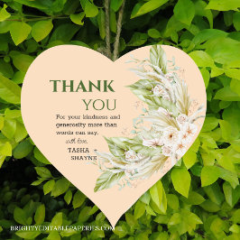 ボヘエレガントミアンパンパスグラス結婚ズ ハートシール