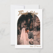 ボヘエレガントミアンパンパスグラス結婚写真 サンキューカード (正面)