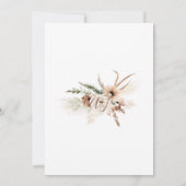 ボヘエレガントミアンパ結婚パスブライダルシャワー 招待状 (裏面)