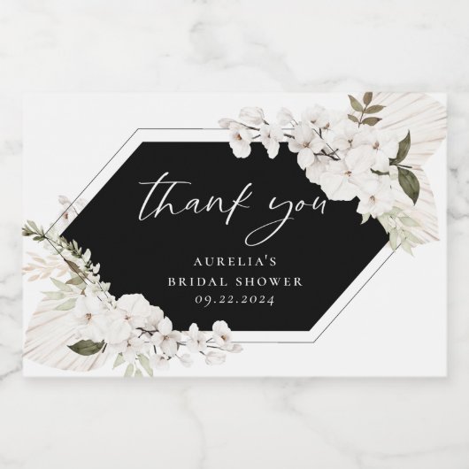 ボヘエレガントミアンフローラありがとう スパークリングワインラベル (シングルラベル)