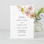 ボヘエレガントミアンフローラテラコッタ結婚ズ 招待状 (スタンド正面)