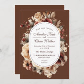 ボヘエレガントミアンフローラフレ結婚ーム 招待状 (正面/裏面)