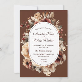 ボヘエレガントミアンフローラフレ結婚ーム 招待状