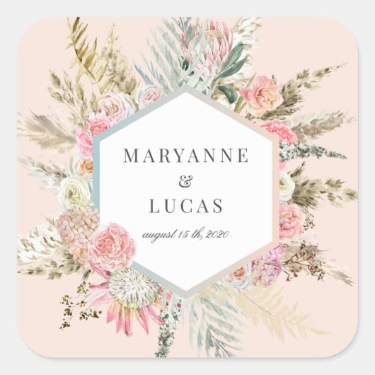 ボヘエレガントミアンフローラモノグラム スクエアシール (正面)