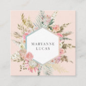 ボヘエレガントミアンフローラモノグラム スクエア名刺 (正面)